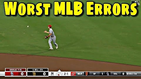 MLB | Worst  Errors Sep 2022