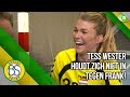 Handbalkeepster Tess Wester neemt Frank onder vuur!