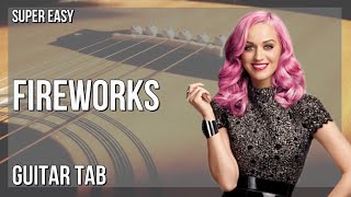 SUPER EASY Guitar Tab: How to play Fireworks by Katy Perry