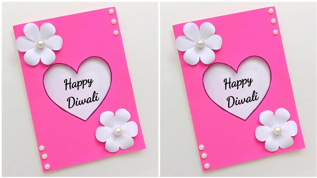 Изготовление простых и красивых открыток к Дивали / как сделать открытку к Дивали / поздравительн...