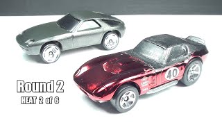 Round 2 - Red Pill Daytona Cobra, Blue Line Porsche 928 (black) - 2020 Quarter-Mile Challenge