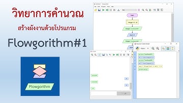 วิทยาการคำนวณ #1 สร้างผังงานด้วยโปรแกรม Flowgorithm  และส่งออกเป็นโค๊ดโปรแกรมได้ทันที
