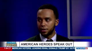 Celebrity Newsmax Prime | Anthony Sadler & Spencer Stone discuss thwarting a terrorist attack on a train Profile