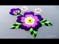 Three Layers Shade Embroidery, Hand Embroidery Purple Flower, New Embroidery Design,Stitching-175