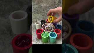 All colors become one 🌈✨Watch colorful beads gather into a single box!