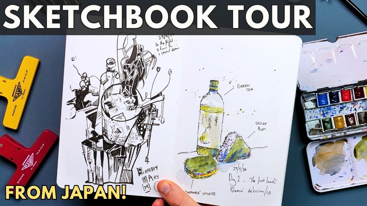 Flipping Slowly Through my Sketchbook (tour) - YouTube