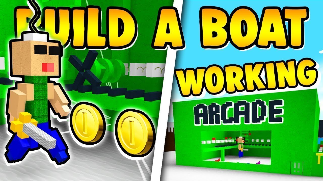 NEW A   RCADE MACHINE!! - Build a Boat ROBLOX - YouTube