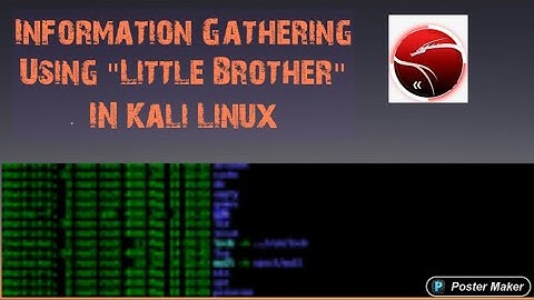 Little Brother Information Gathering Tool in Kali Linux