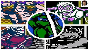 Teenage Mutant Ninja Turtles II: The Arcade Game (NES) All Bosses + Ending