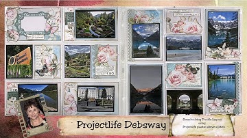 Scrapbook  double sided 12 x 12 inch Photo album Layout process video - Projectlife pocket page