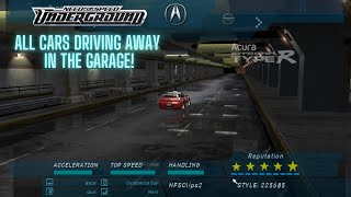 All cars driving away in the garage - Need for Speed Underground