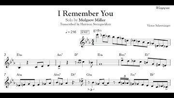 Thumbnail of I Remember You - Mulgrew Miller transcription