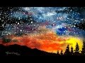 Watercolor Starry Night Sky Speed Painting | Paint with david |