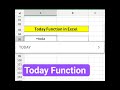 Today Function in Excel #exceleducation #excel #mstechtricks #microsoftexcel #exceltips