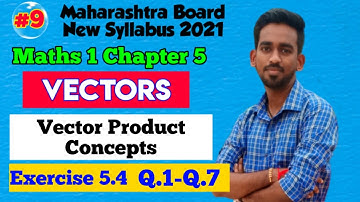 Vectors Maths class 12 Maharashtra board new syllabus| Exercise 5.4 | Vector Product of two vectors