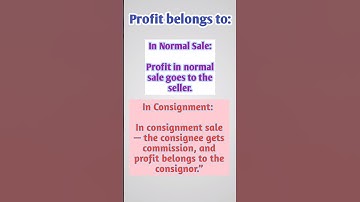 Consignment Sale vs Normal Sale | Commerce Shorts for B.Com Students l Key Difference