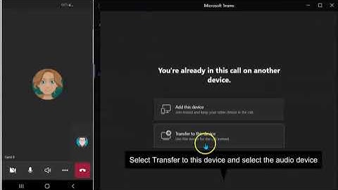 Microsoft Teams How to transfer a call from Mobile to PC