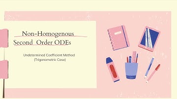 Ordinary Differential Equations (Undetermined Coefficient for Trigonometri Functions) Part 1