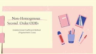 Ordinary Differential Equations (Undetermined Coefficient for Trigonometri Functions) Part 1