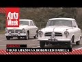 Volvo Amazon vs. Borgward Isabella - AutoWeek Classics Dubbeltest