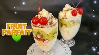 DESSERT SEGAR BUKA PUASA | FRUIT PARFAIT SIMPLE