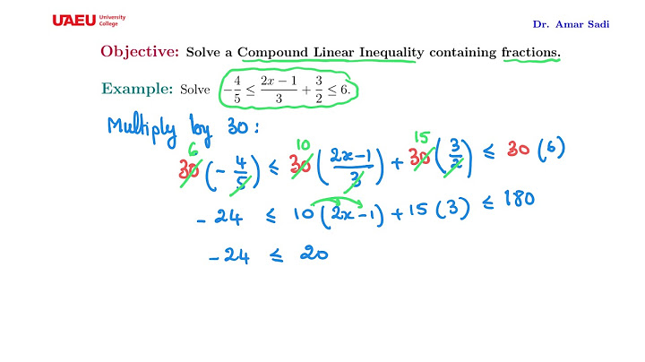 How to solve compound inequalities with fractions