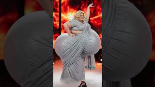 Russian Womans Silver Grey Sari Performance