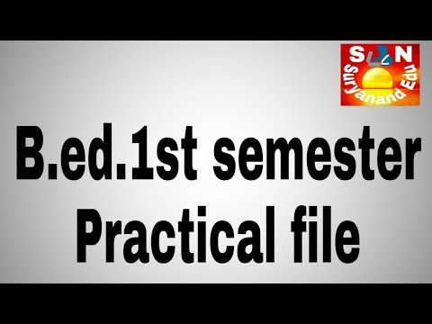 B Ed Practical File Youtube