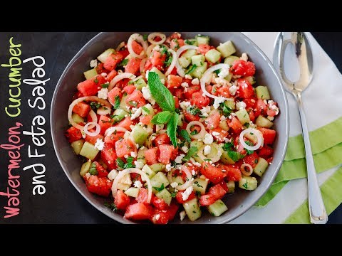 Watermelon, Cucumber and Feta Salad