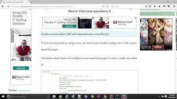 Create an executable JAR with dependencies using Maven. | javapedia.net