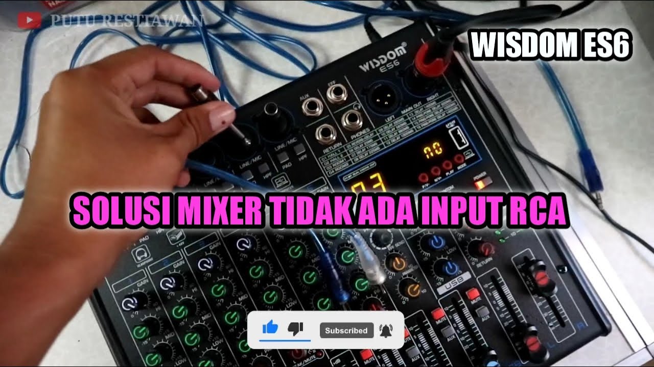 CARA MENYAMBUNGKAN KABEL RCA KE MIXER AUDIO YouTube