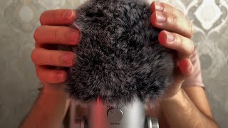 ASMR Mic Scratching Massage, FLUFFY Mic Cover, Brain massage, Rubbing, Blue Yeti, No Talking 1H😴💤