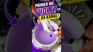 Wall Primer Me Violet Colour Mixing 😍 | Result Dekhkar Hairan Ho Jaoge 🔥 #shorts