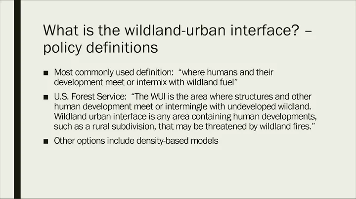 A Four-Step Approach to Planning for Wildfire in the Wildland-Urban Interface Webinar