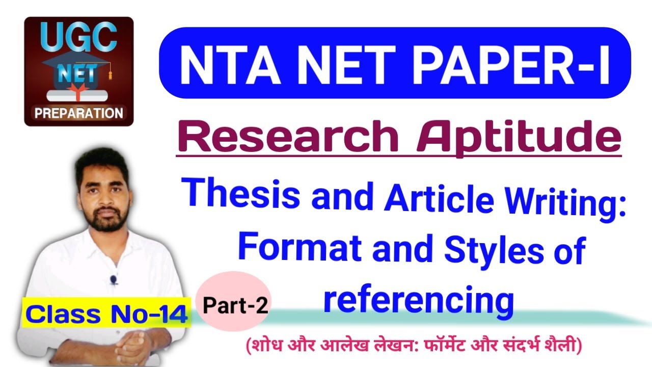 thesis and article writing ugc net