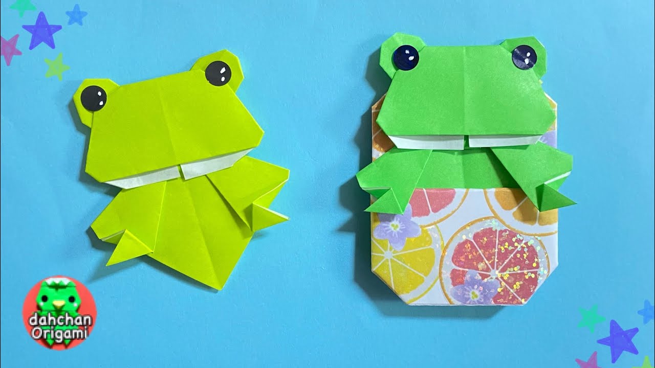 折り紙 ひょっこりカエルの折り方 Origami To Pop Up Frog Snsで好評 ひょっこりシリーズ Youtube