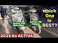 2025 Models  Honda Activa 110 &amp; 125 Comparison | Price Mileage and Specifications