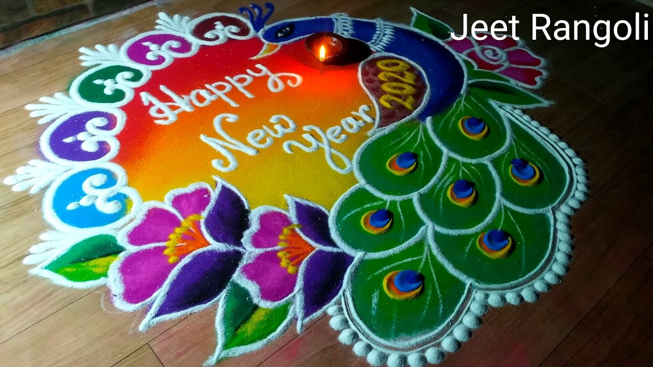 Happy New Year 2022 Rangoli Designs Photos, Videos: Best Muggulu ...