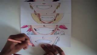 Speed Drawing (Desenho Rápido) - NATSU NARUTO GOKU LUFFY ICHIGO 