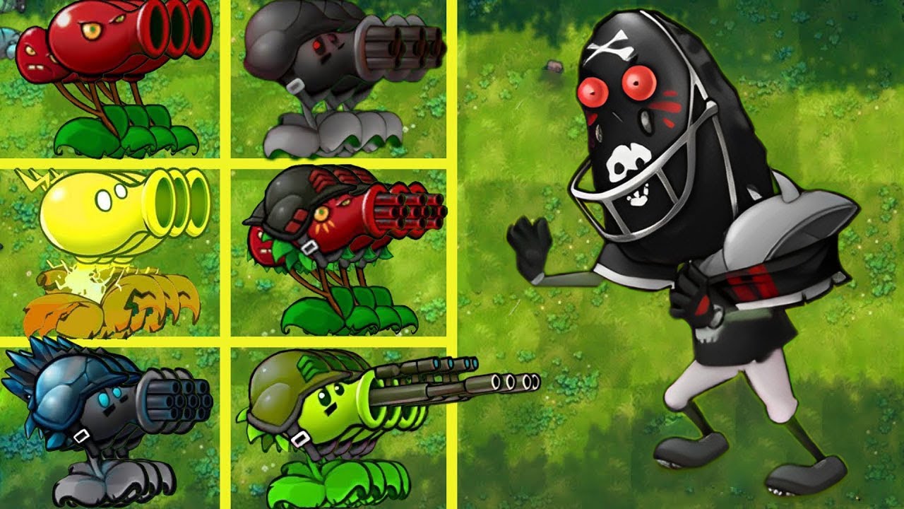 1 All Fusion Peashooter Vs 1 Black Olive Tall-nut Zombie - Who Will Win? PVZ 1 Fusion Challenge