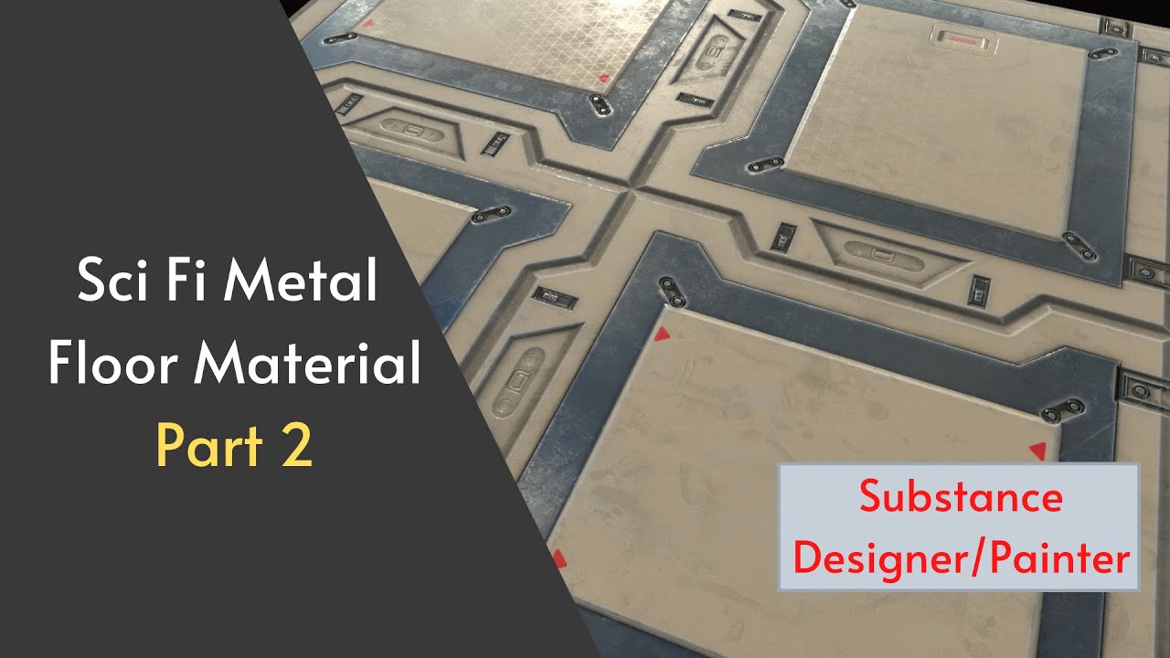 Substance Designer/Painter: Sci Fi Interlocking Tile Floor Part 2