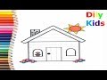 Радужный дом. Rainbow house. Coloring for kids.Coloring Pages for Kids