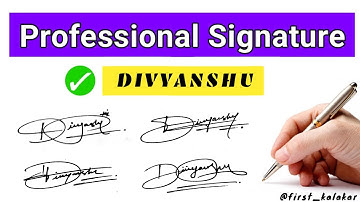 Sign your name.. Divyanshu | Divyanshu name signature style | D signature style | D signature