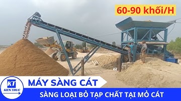 Máy sàng cát loại bỏ tạp chất tại mỏ cát Phan Thiết, năng suất 60 90m3/ giờ