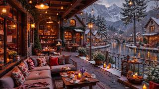 Peaceful Winter Day at Cozy Lakeside Porch Ambience ❄ Soft January Jazz Music for Work, Relaxation screenshot 5