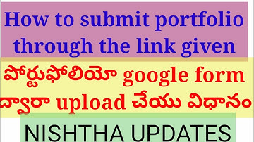 Way to submit portfolio through the link given||nishtha||ap teachers #Portfolios