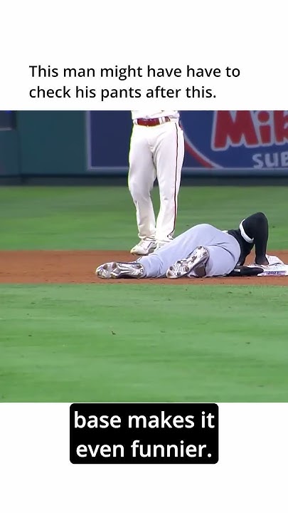 That Tumble Back to the Base 🤣 #baseball - YouTube