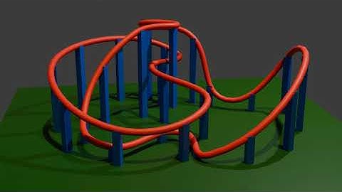Blender - Geometry Nodes and Textures - RollerCoaster Model
