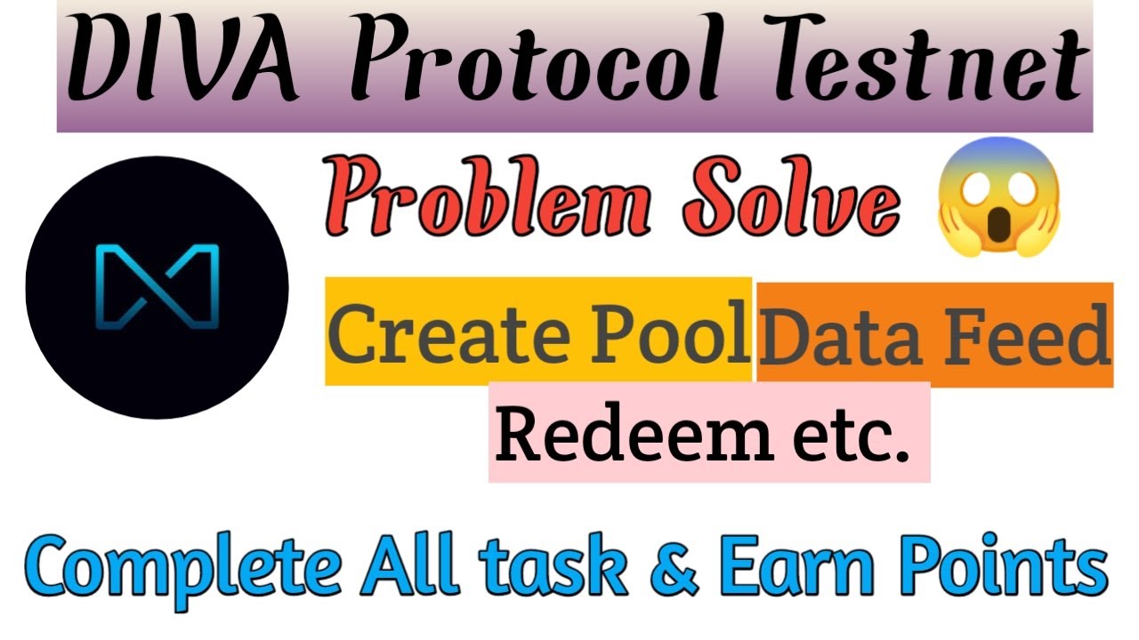 DIVA Protocol Testnet Create Pool ,Data Feed ,Redeem All Problem Solve ...