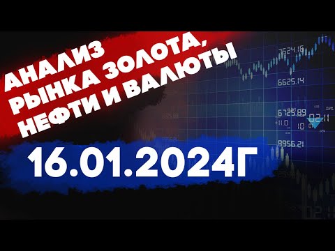 Анализ рынка золота, нефти и валюты 16 января 2024 г